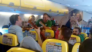 Trad Session Breaks Out On Flight From Dublin To Brussels