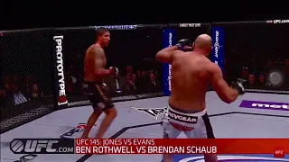 Brendan Schaub Spinning Elbow on Ben Rothwell