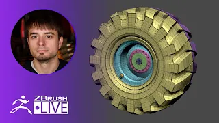 ZBrush 2020 - Modeling Basics: Tire with ZModeler - Pixologic Joseph Drust - ZClassroom LIVE