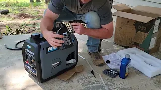 Pulsar 4000w dual fuel generator unboxing and startup