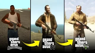 GTA AK-47 EVOLUTION - GTA 5 vs GTA SAN ANDREAS vs GTA 4