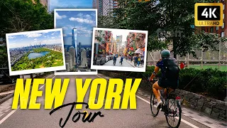 [4K]   New York City Bike Tour |  2024  - (Central Park,  Freedom Tower,  Chinatown)