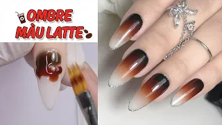 Cách Ombre Sơn Gel 3 Màu - Latte Ombre Nail