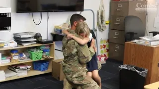 Home from Deployment: Father Surprises Daughter in Class