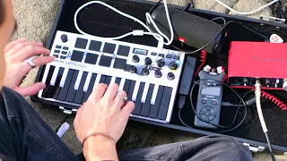 making a chill lofi beat with my akai mpk mini & jamstik on the ocean before the tide comes in