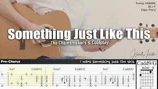 Something Just Like This - The Chainsmokers & Coldplay | Fingerstyle Guitar | TAB + Chords + Lyrics