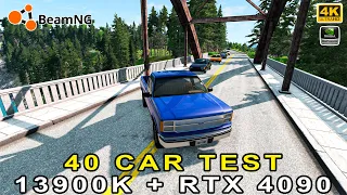 Beam NG Drive | 40 Cars Test | Intel Core i9 13900K | RTX 4090 | 4K Ultra