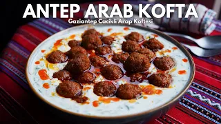 Addictive Spiced Bulgur Balls with Garlic Yogurt, Antep Arab Kofta