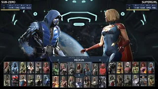 Injustice 2 Sub-zero VS Supergirl