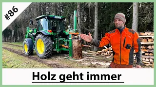 FarmVLOG#86 - Holz spalten - Holz sägen - Holz geht immer - Forstarbeit ist die schönste Zeit