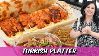 Parda Biryani Style Platter with Chicken Boti, Rice, Chutney & Salad Recipe in Urdu Hindi - RKK