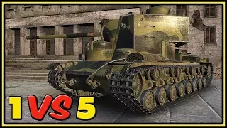 KV-5 - 11 Kills - 1 VS 5 - World of Tanks Gameplay