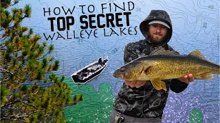 How to Find TOP SECRET Walleye Lakes !