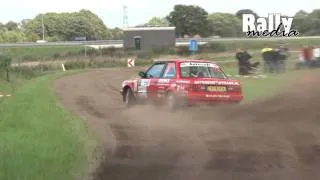 BMW 325i drift on gravel - Frank Gerritsen Mulkes - Hellendoorn Rally 2010