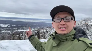 THIS IS A SCENIC MOUNTAIN DRIVE IN EAGLE RIVER, ALASKA