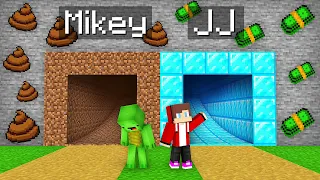 Mikey POOR Tunnel vs JJ RICH Tunnel Battle in Minecraft (Maizen)
