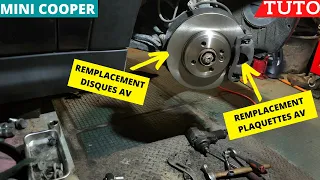 TUTO : MINI COOPER 1L6 VTI  COMMENT CHANGER SES DISQUES/ PLAQUETTES DE FREIN AV