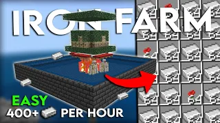 NEW 1.19 IRON FARM TUTORIAL in Minecraft Bedrock - Easy 400+ Iron Per Hour (MCPE/Xbox/PS4/Switch/PC)
