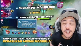 Kerasukan Arwah NOOBQUEEN Di Depan Random Yang Lagi On Mic, AUTO FREESTYLE TERUS! - Mobile Legends