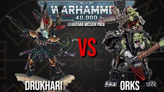 Orks Vs Drukhari - Warhammer 40k 10th Edition!