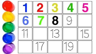 Learn to Write Numbers For Kids and Toddlers | 1234 Numbers | 1 to 20 counting