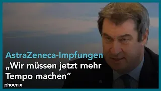 Digitale Pressekonferenz von Markus Söder (CSU) und Michael Kretschmer (CDU)