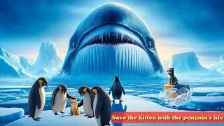 Save the kitten with the penguin's life #kitten #aicat #cute #cat #catlover #cartoon #animation #mew