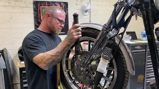 V-Twin Visionary Bare Knuckle Performance Harley-Davidson FXR Axle install