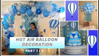 Unique Birthday decoration ideas at Home |   2nd Birthday party Decoration | Hot air Balloon Theme