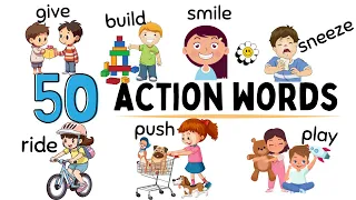 50 action words with sentences || Verbs || Vocabulary for Kids