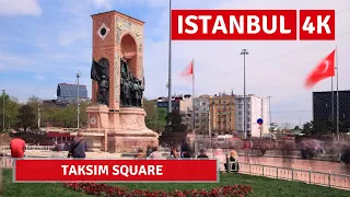 13 FEB 2022 Istanbul Taksim Square Walking Tour|4k UHD 60fps