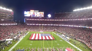 San Francisco 49ers: Anthem, Fireworks, Military Planes Fly over Levis Stadium