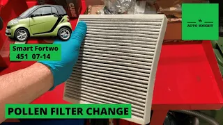 Smart Fortwo  2008 451 - Replacing Pollen Filter