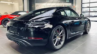 Taking delivery of a 2022 Porsche Cayman GTS 4.0 & walkaround of other models in Willich, Germany