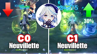 Rarest Comparison Yet?? C0 vs C1 Neuvillette for "Furina x Neuvillette" Combo! - Genshin Impact