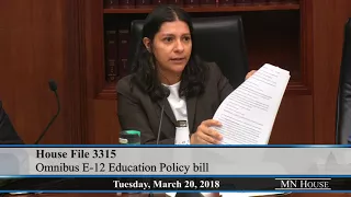 House committee overview of Omnibus E-12 Education Policy bill