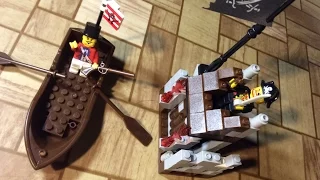 Lego совместимый конструктор Wange, серия Pirate, Пират на лодке и форт NO.36042