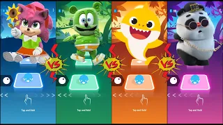 TOP4 Tiles Hop - Baby Amy vs Gummy Bear vs Baby shark vs Bamboo panda