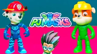 PJ MASKS  Gekko and Paw Patrol Mix Up a PJ Masks Adventure Toys Video