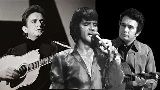 Elvis, Merle Haggard and Johnny Cash Perform "Green Green Grass of Home" [ Virtual Trio ]