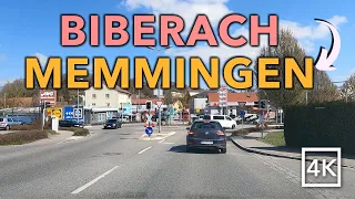 Driving BIBERACH to MEMMINGEN - 🇩🇪 Germany 🇩🇪