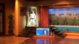 ASIMO robot walking up and down stairs