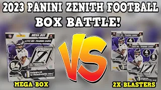 Zenith Football BOX BATTLE! 2023 Panini Zenith Football Mega Box VS 2X Blaster Box Battle!