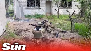 Ukrainian troops battle on the streets in defence of Luhansk cities