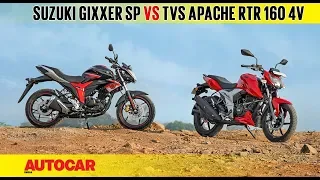 Suzuki Gixxer SP vs TVS Apache RTR 160 4V | Comparison Test | Autocar India