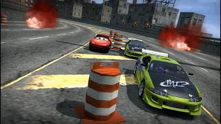 Lightning McQueen vs 2 Brians Mitsubishi Eclipse GT