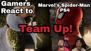 Gamers React to Marvel's Spider-Man PS4 The Heist [DLC] Team Up Combat!