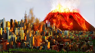 Realistic Volcano Eruption Destruction 2 😱 Teardown