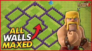 MAXED OUT ALL THE WALLS!! | Farm to Max Town Hall 7