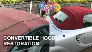 Convertible soft top Restoration | fabric roof cleaning using household products